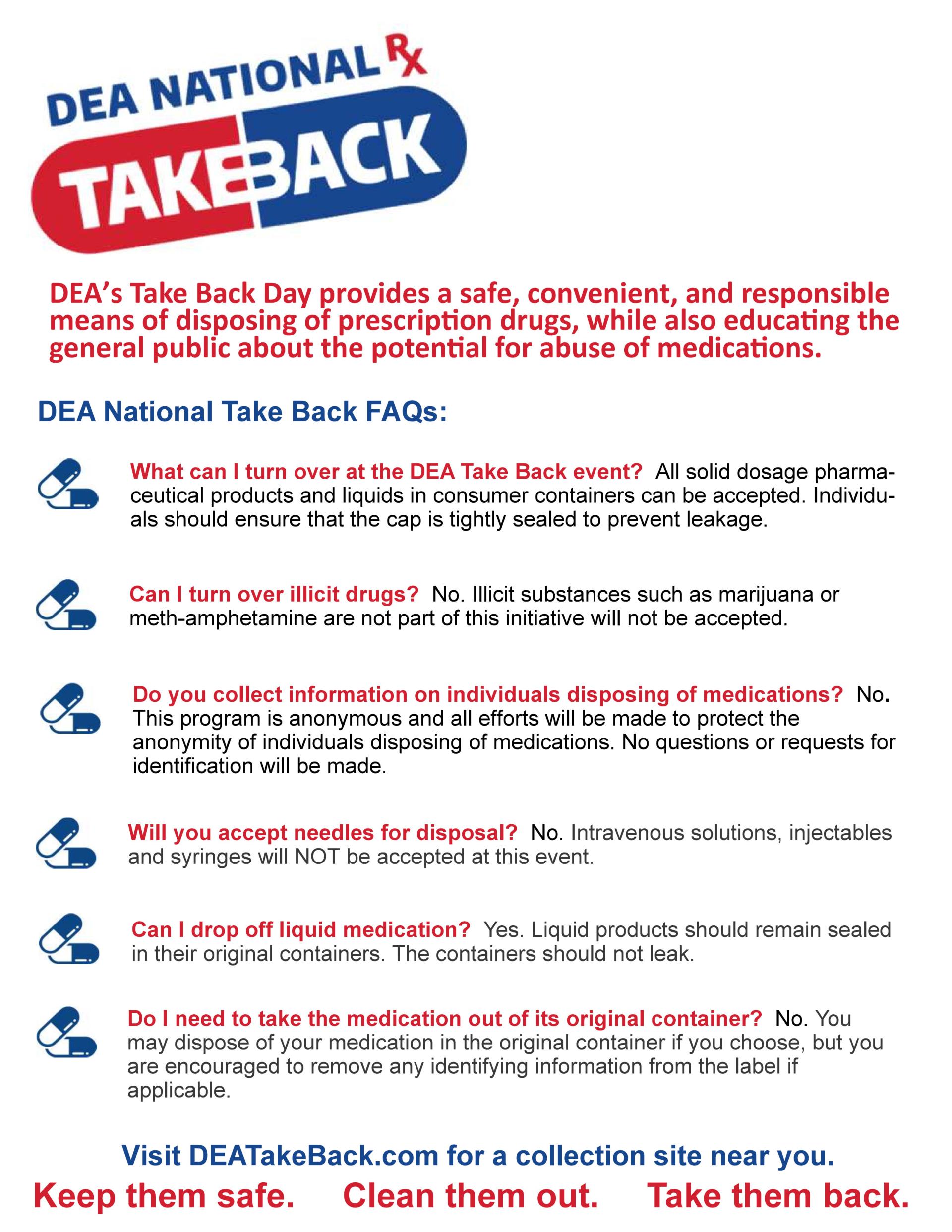 DEA Takeback Flyer